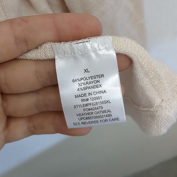 Pink Republic Beige Open-Front Cardigan with Waterfall Style size XL - Picture 4 of 5